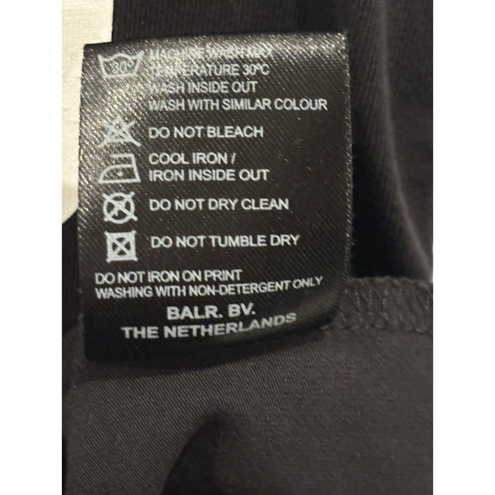 BALR. Black All-Over Logo‎ T-Shirt Men L Football/Soccer Designer Streetwear - Picture 6 of 8